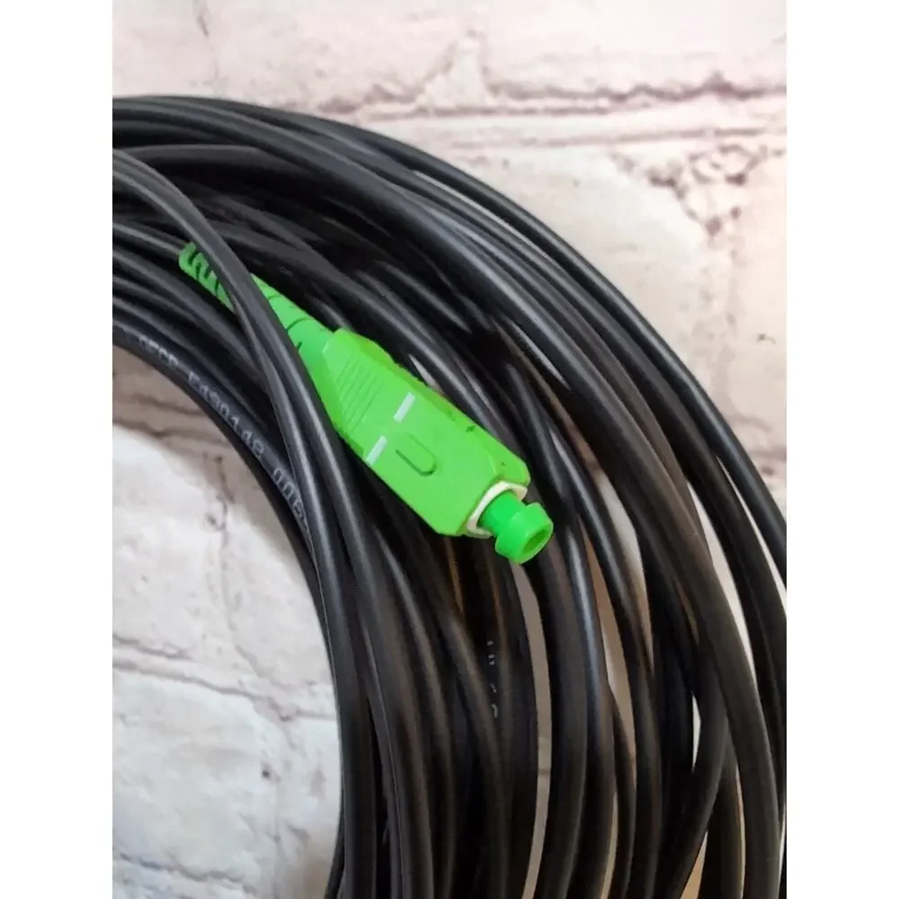 TiniFiber 30m 100ft Armored Fiber Optic Cable OS2 Single Mode SC/APC SC/APC